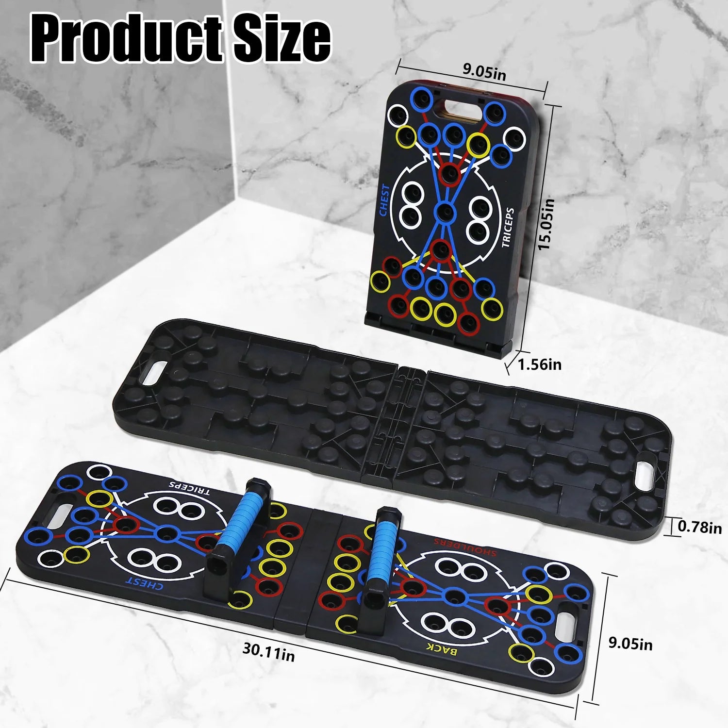 Multifunctional Push-Up Board for Home - Black