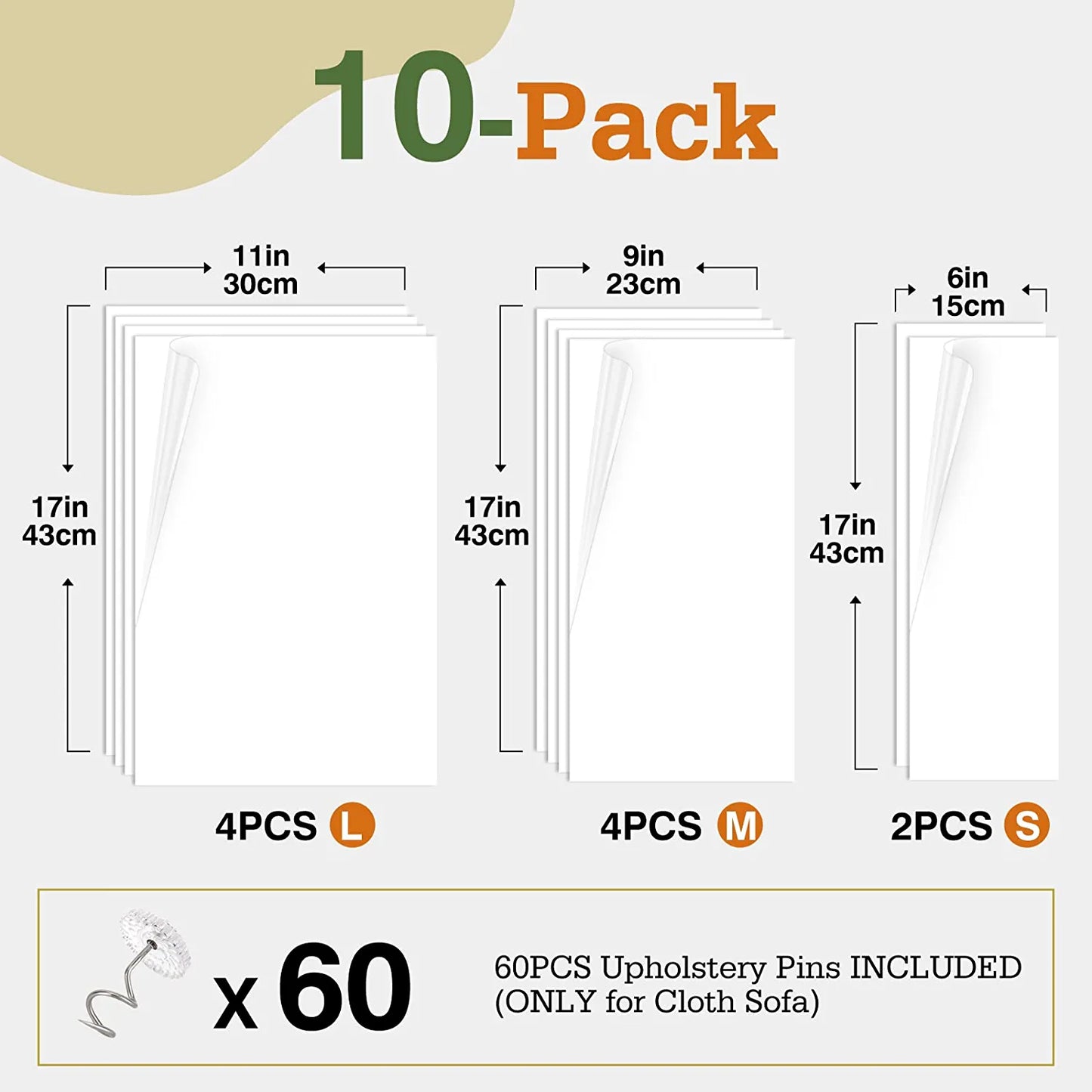 Cat Scratch Furniture Protector Tape, White