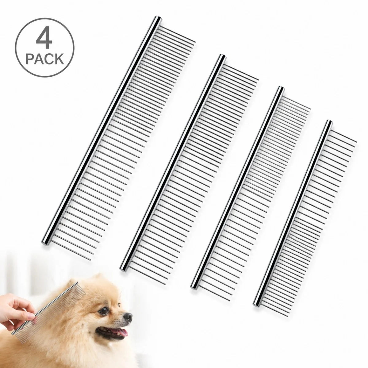Dog Grooming Combs - 4  Pcs