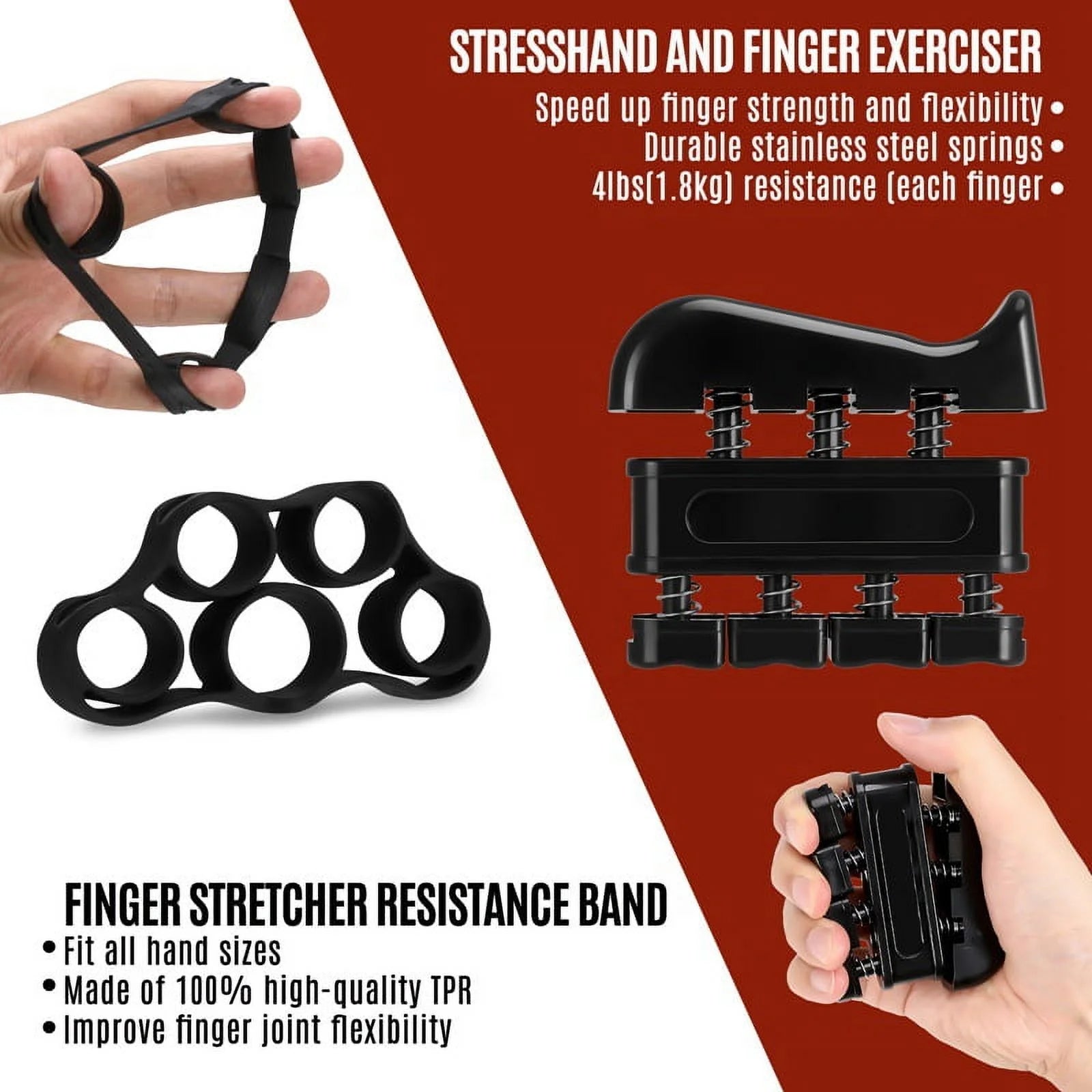 6 Pack Grip Strength Trainer Kit 