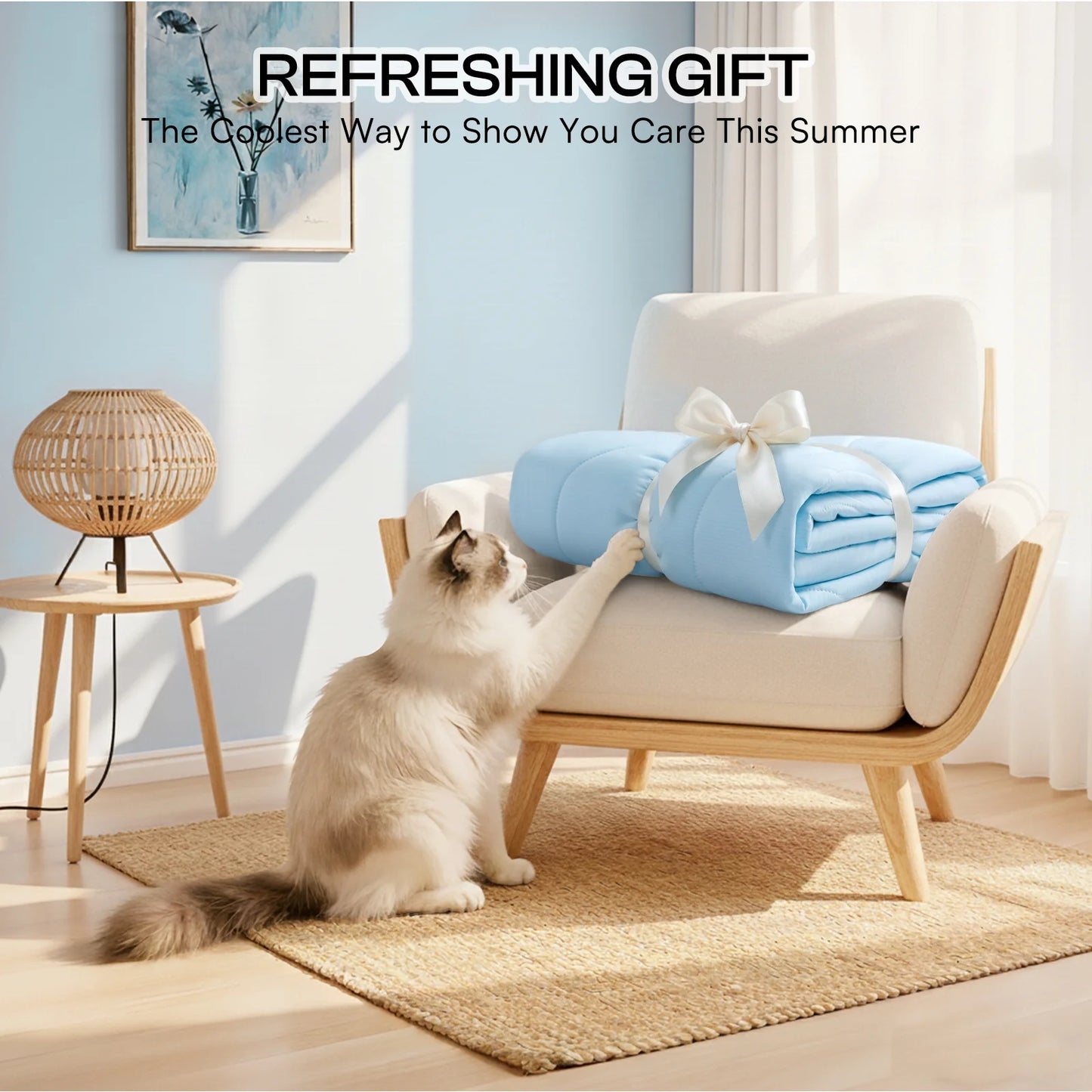 Premium Cooling Dog Blanket Washable Q-MAX>0.5 Small - Medium - Large 