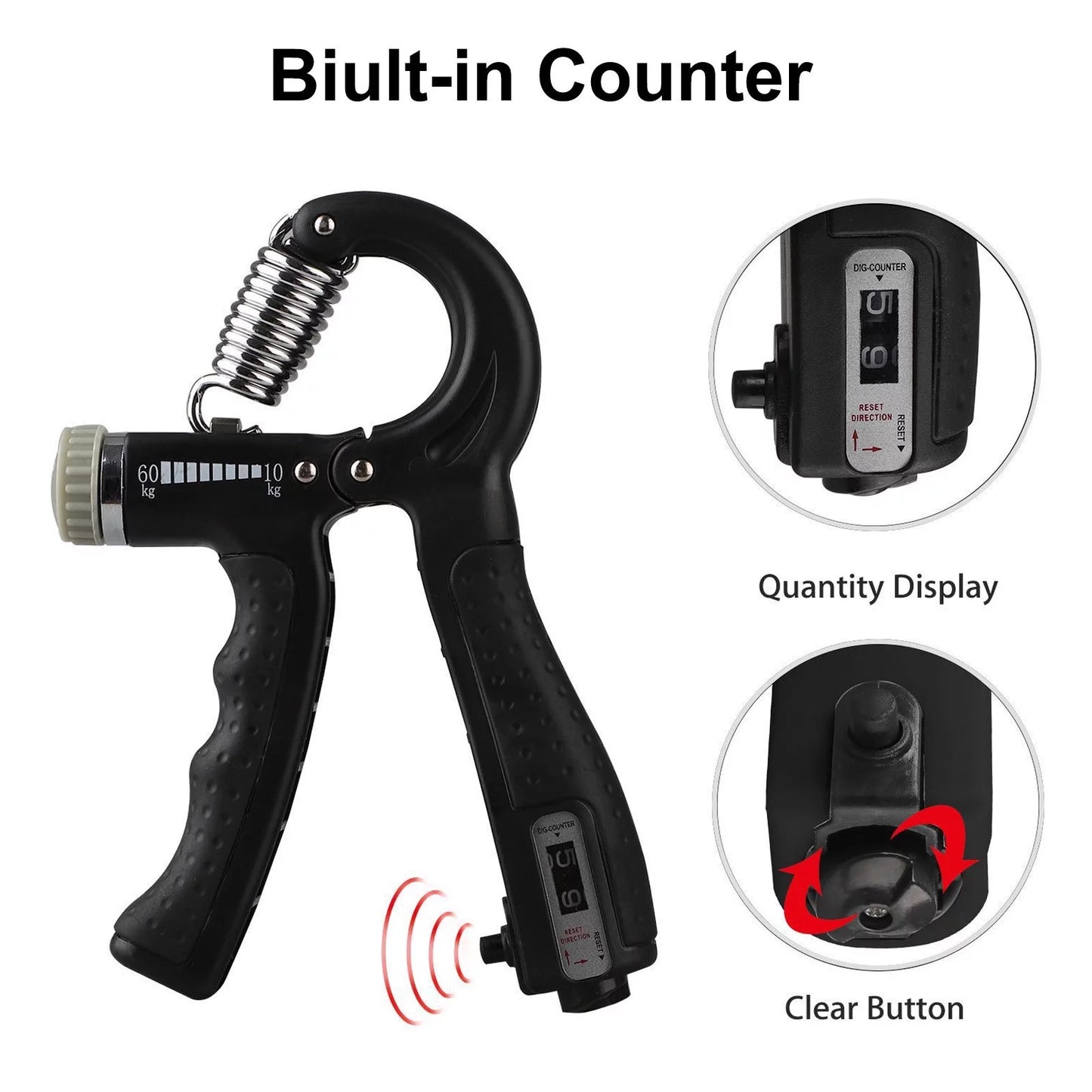 Hand Grip Strengthener,  Black