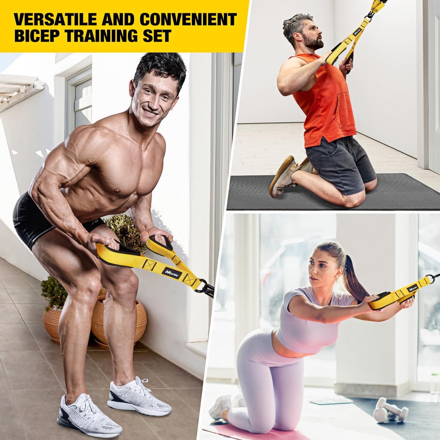 HOXWC Resistance Bands with Handles and Door Anchor for Comprehensive Home Gym Workouts 