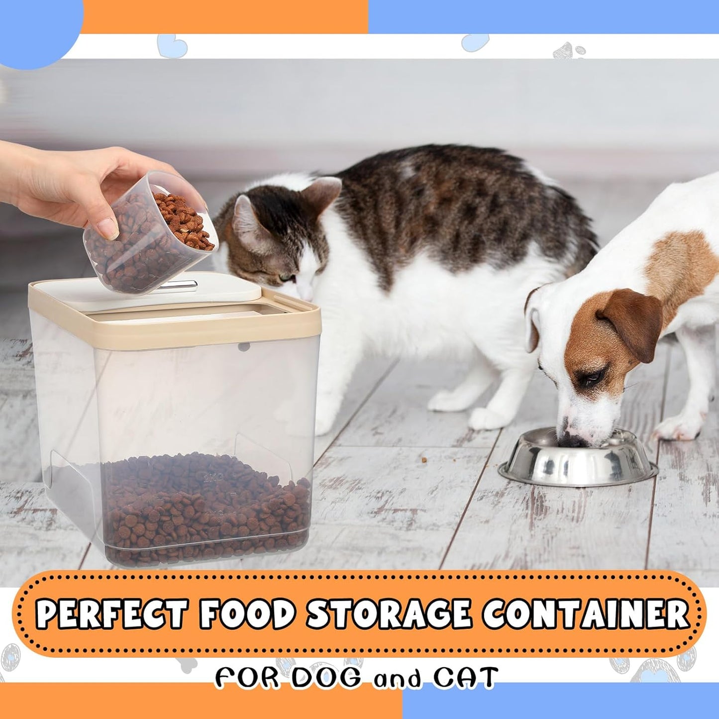 Teenyyou 2 Pack Airtight Dog Food Storage Container. 10 Lbs