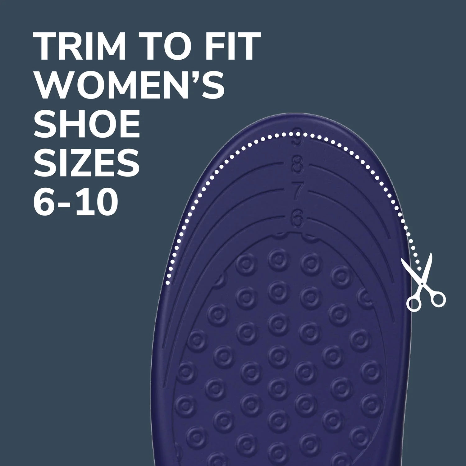 Orthotics for Plantar Fasciitis Pain Relief, Shoe Sizes 6-10, 1 Pair