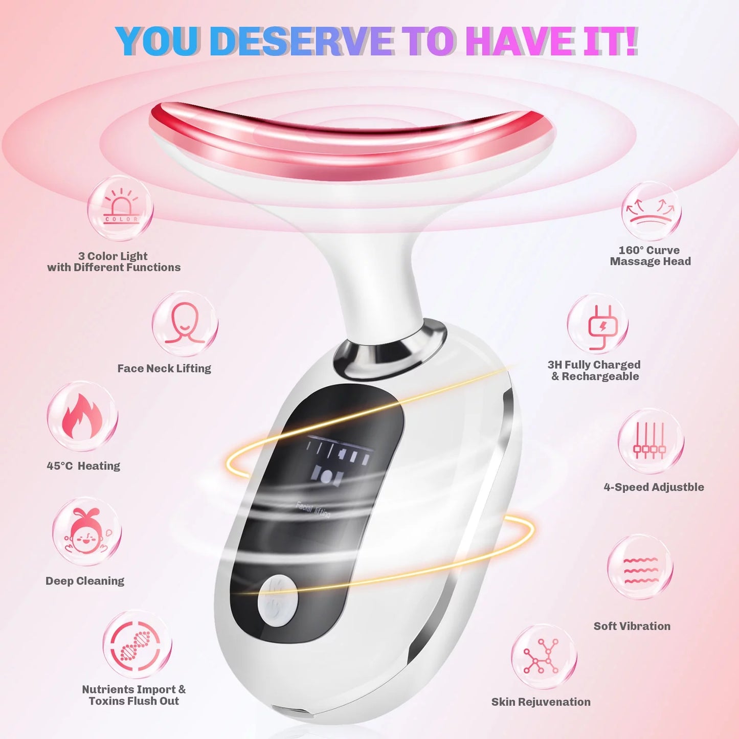Firming Wrinkle Removal Device for Neck and Face