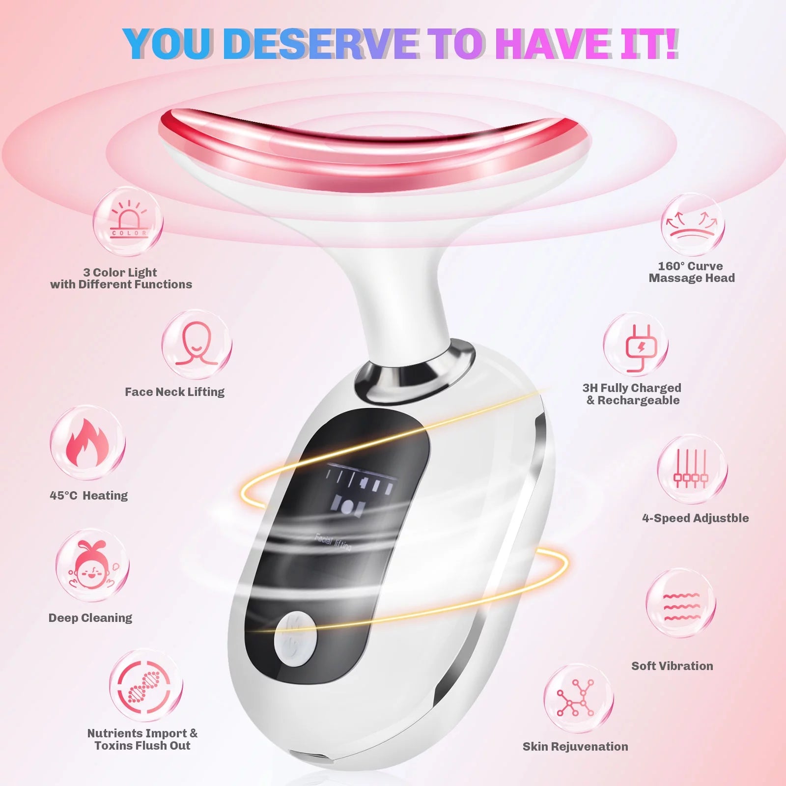 Firming Wrinkle Removal Device for Neck and Face
