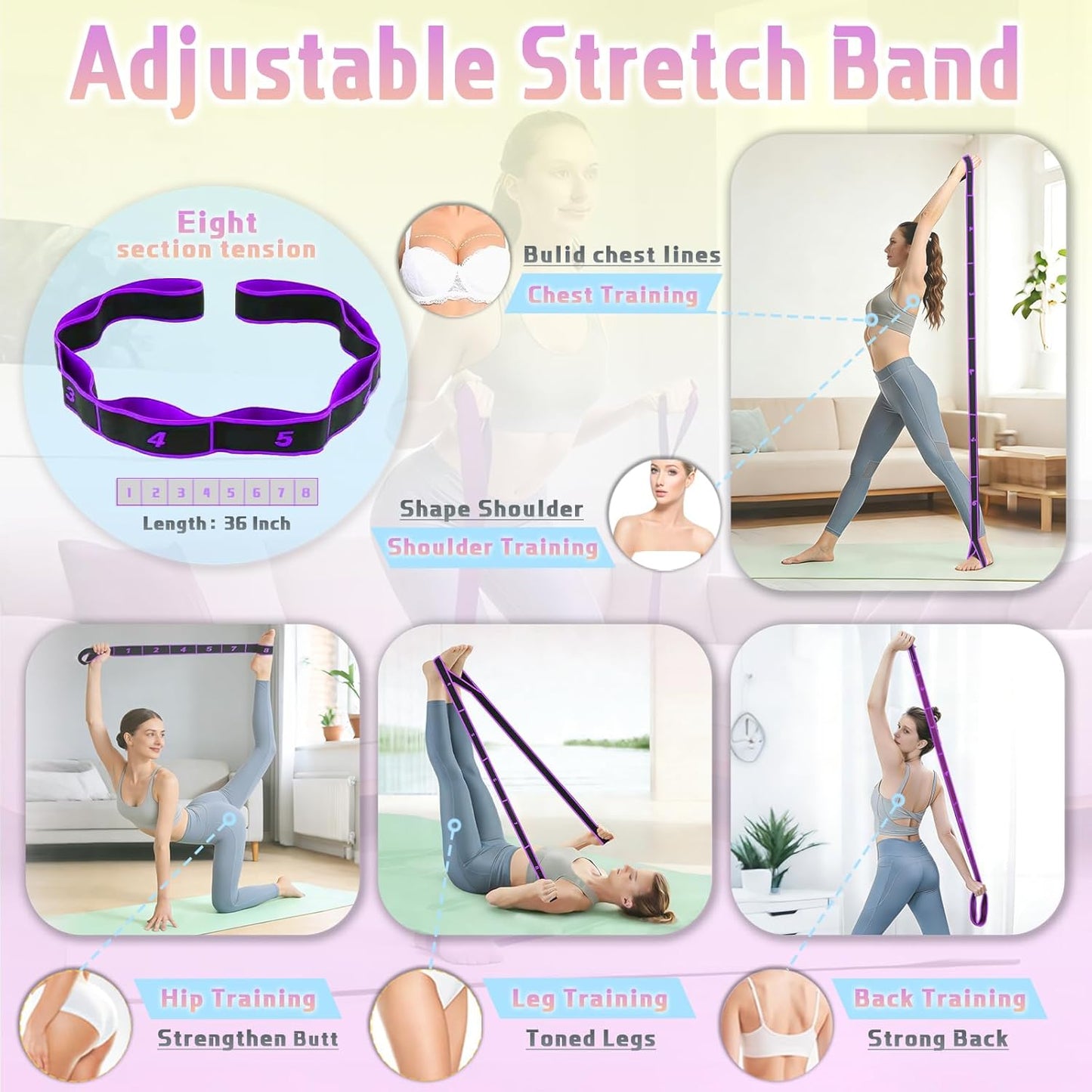 5 Pcs Resistance Bands Set