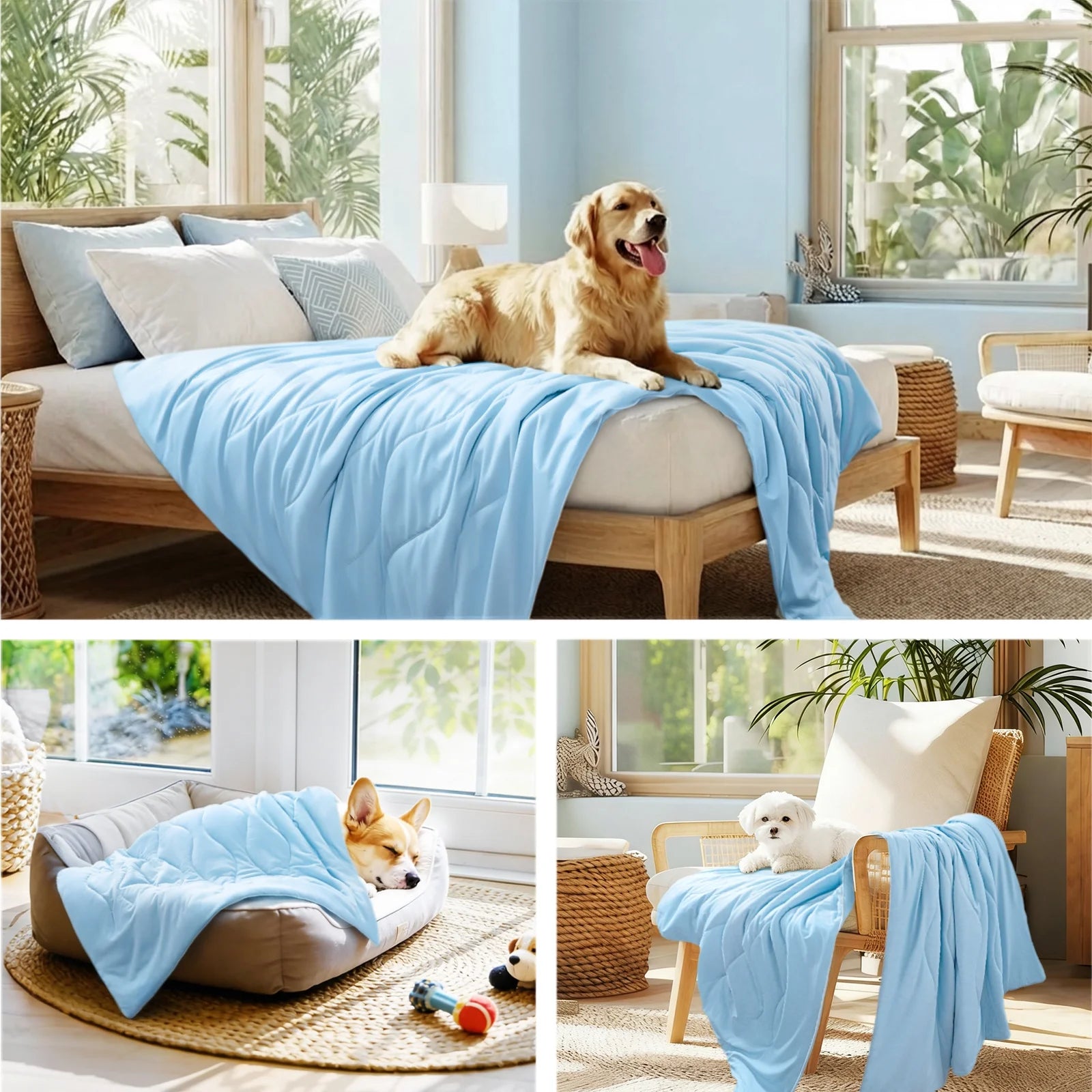 Premium Cooling Dog Blanket Washable Q-MAX>0.5 Small - Medium - Large 