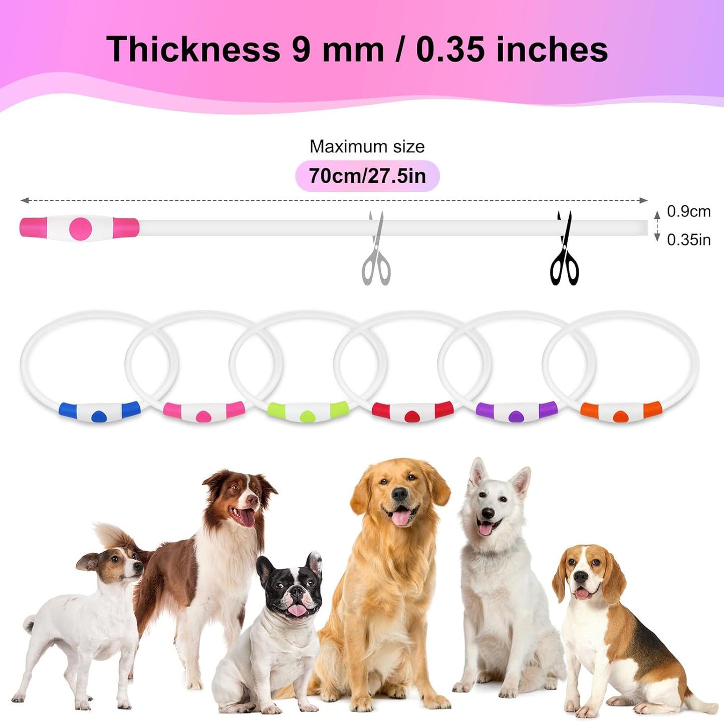 Light Up Dog Collar (Pink)