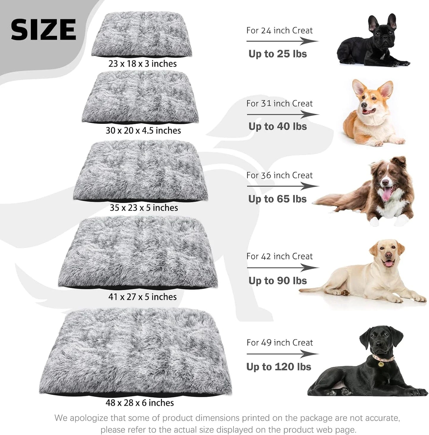 Pet Beds for Large Dogs - Beige - 41''×27''