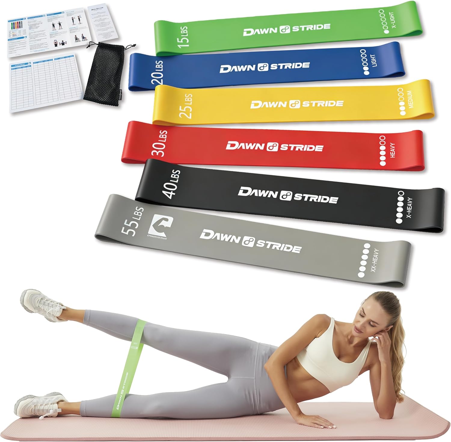 6-Levels Resistance Exercise Loop Bands Set 