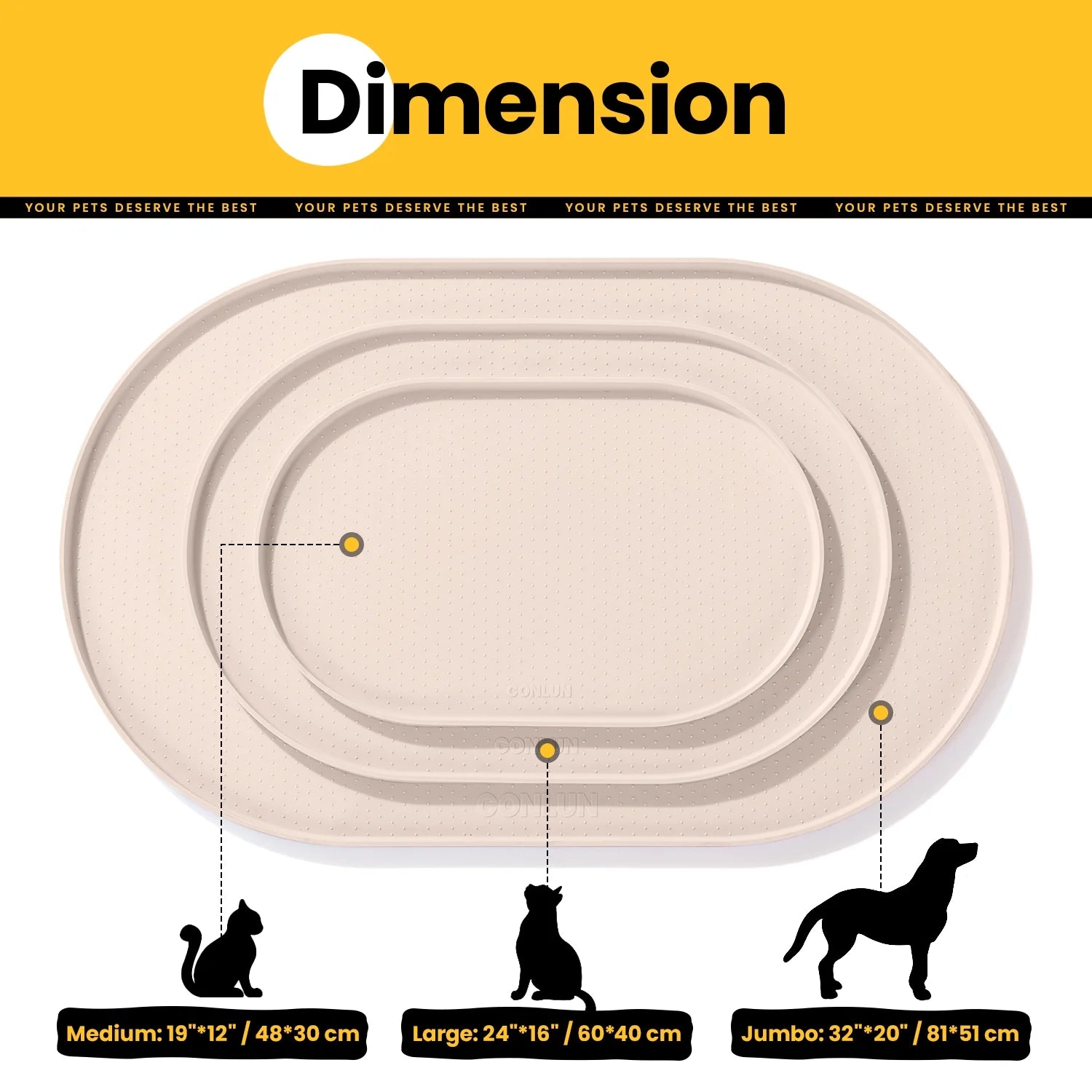 Dog Food Mat, 32"X20" 