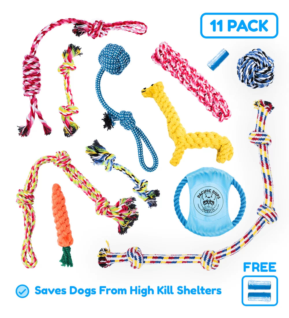 Dog Toy Pack of 11 Puppy Teething Toys