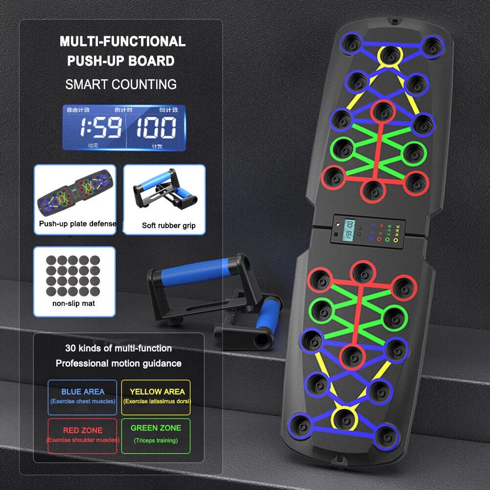 The Professional Push-Up Board. Portable 10-in-1 