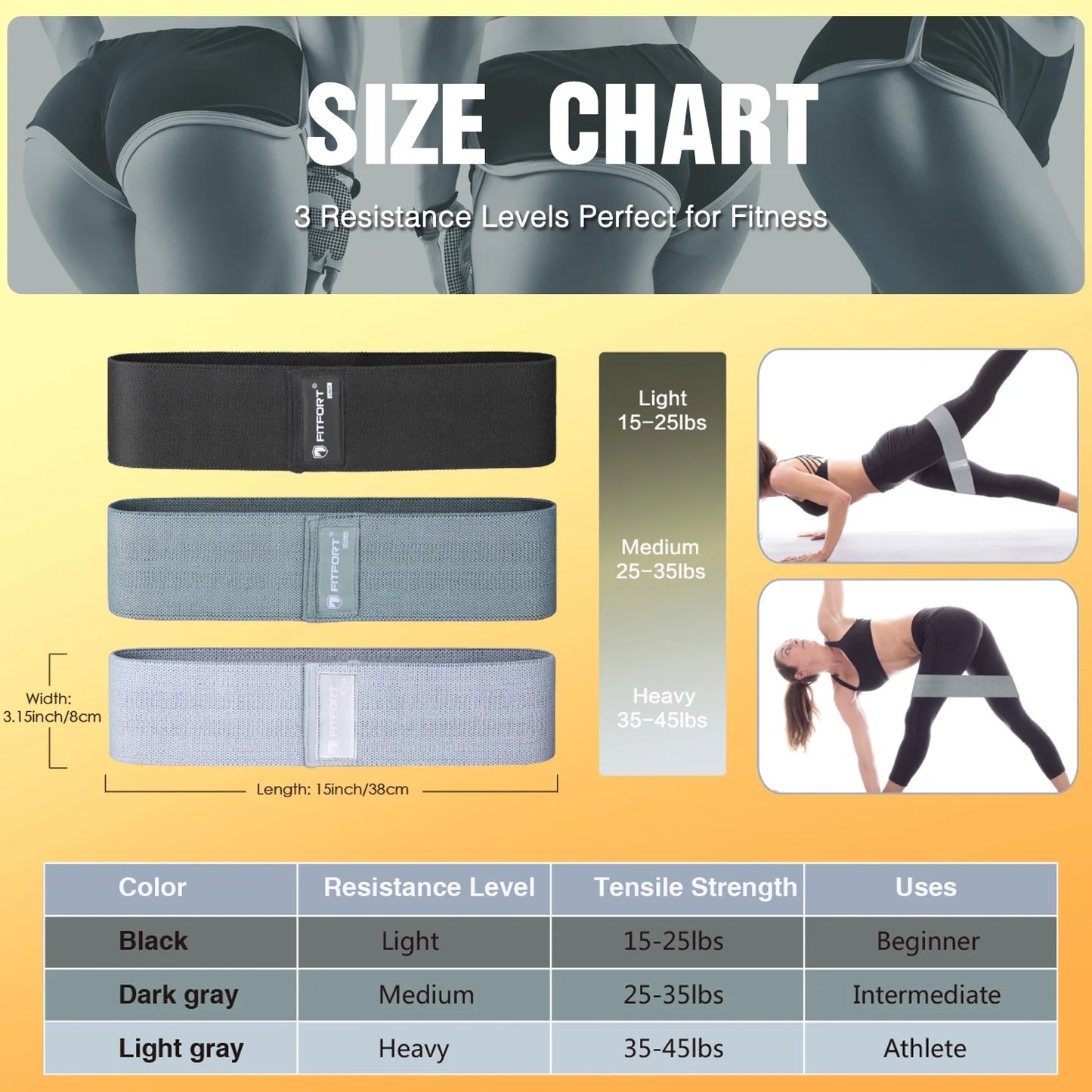 Resistance Bands for Legs and Butt Exercise Bands 
