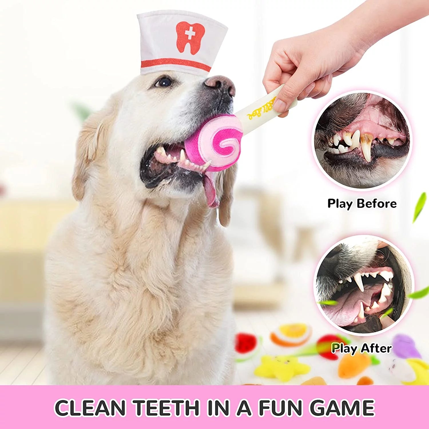 14 Pack Dog Squeaky Toys - Small Medium Dog Pets