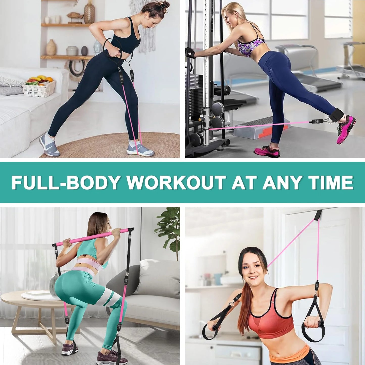 Pilates Bar Kit with Resistance Bands