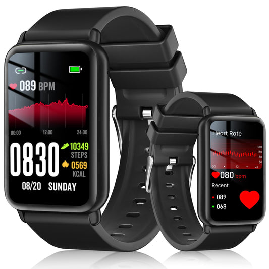 Blood Pressure Smart Watch - 1.96" Touchscreen Fitness Tracker
