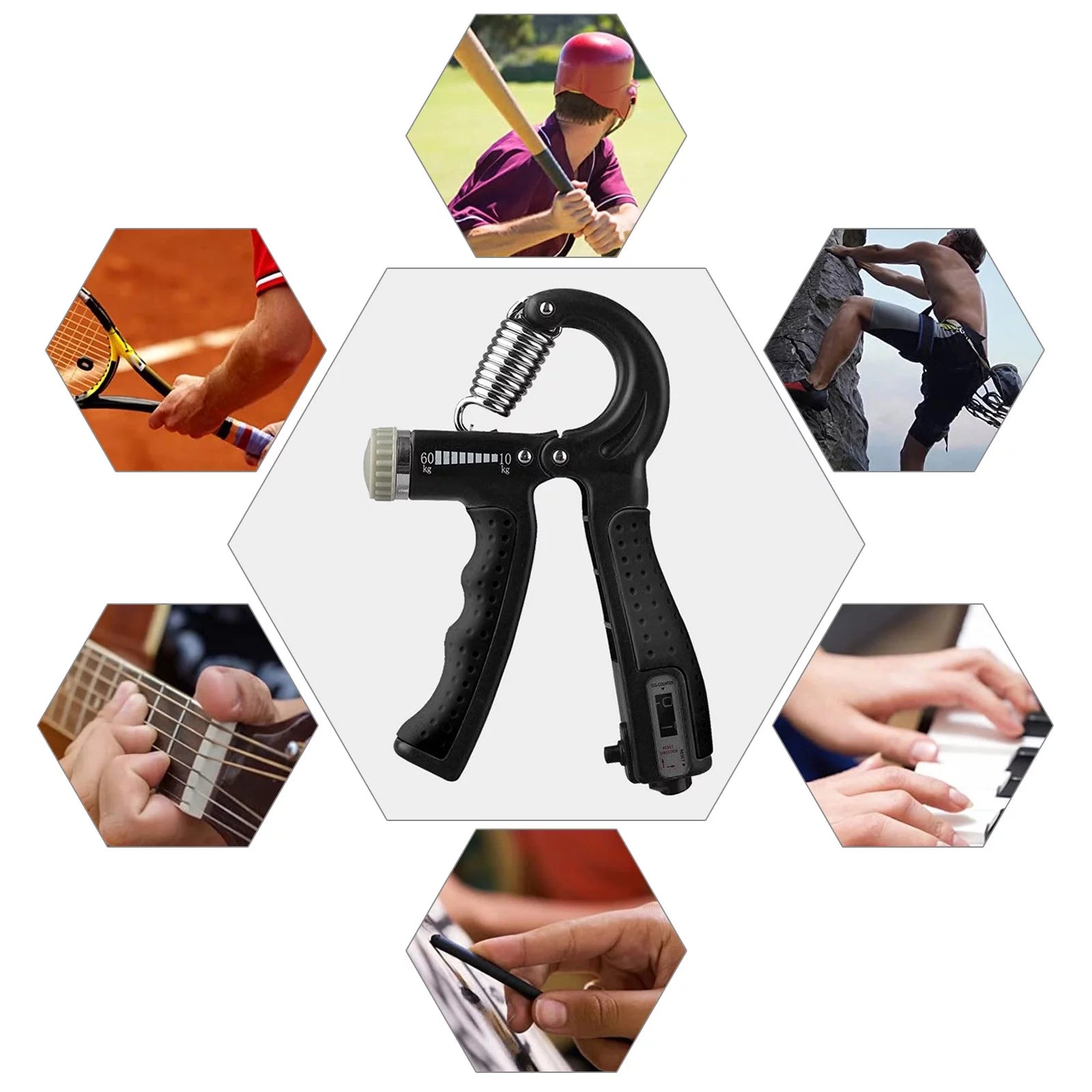 Hand Grip Strengthener,  Black