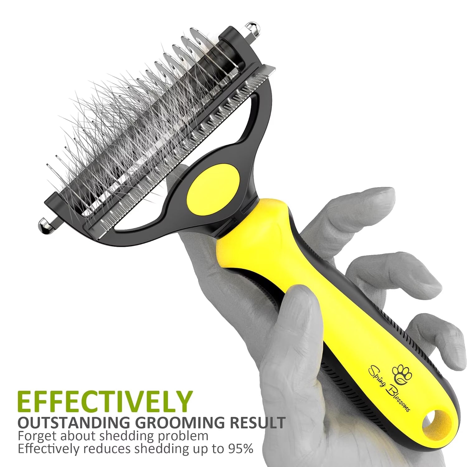 2 in 1 Professional Grooming Rake for Cats & Dogs 