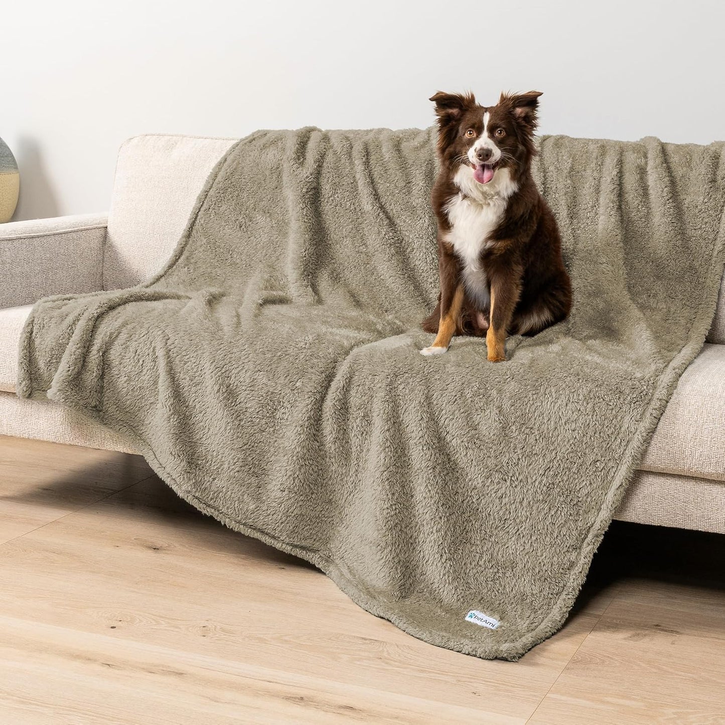 PetAmi Reversible Sherpa Waterproof Dog Blanket