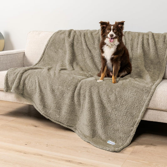 PetAmi Reversible Sherpa Waterproof Dog Blanket