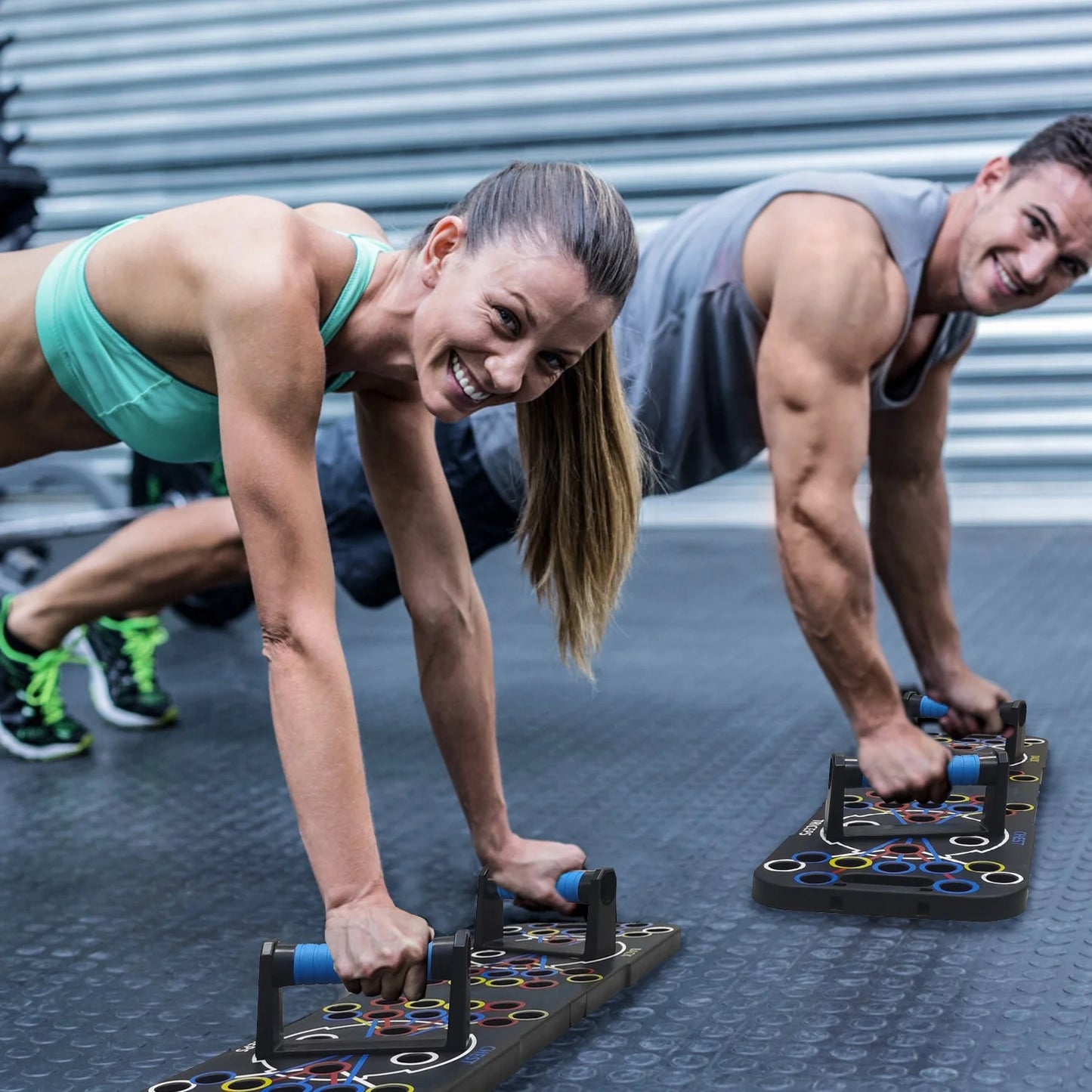 Multifunctional Push-Up Board for Home - Black