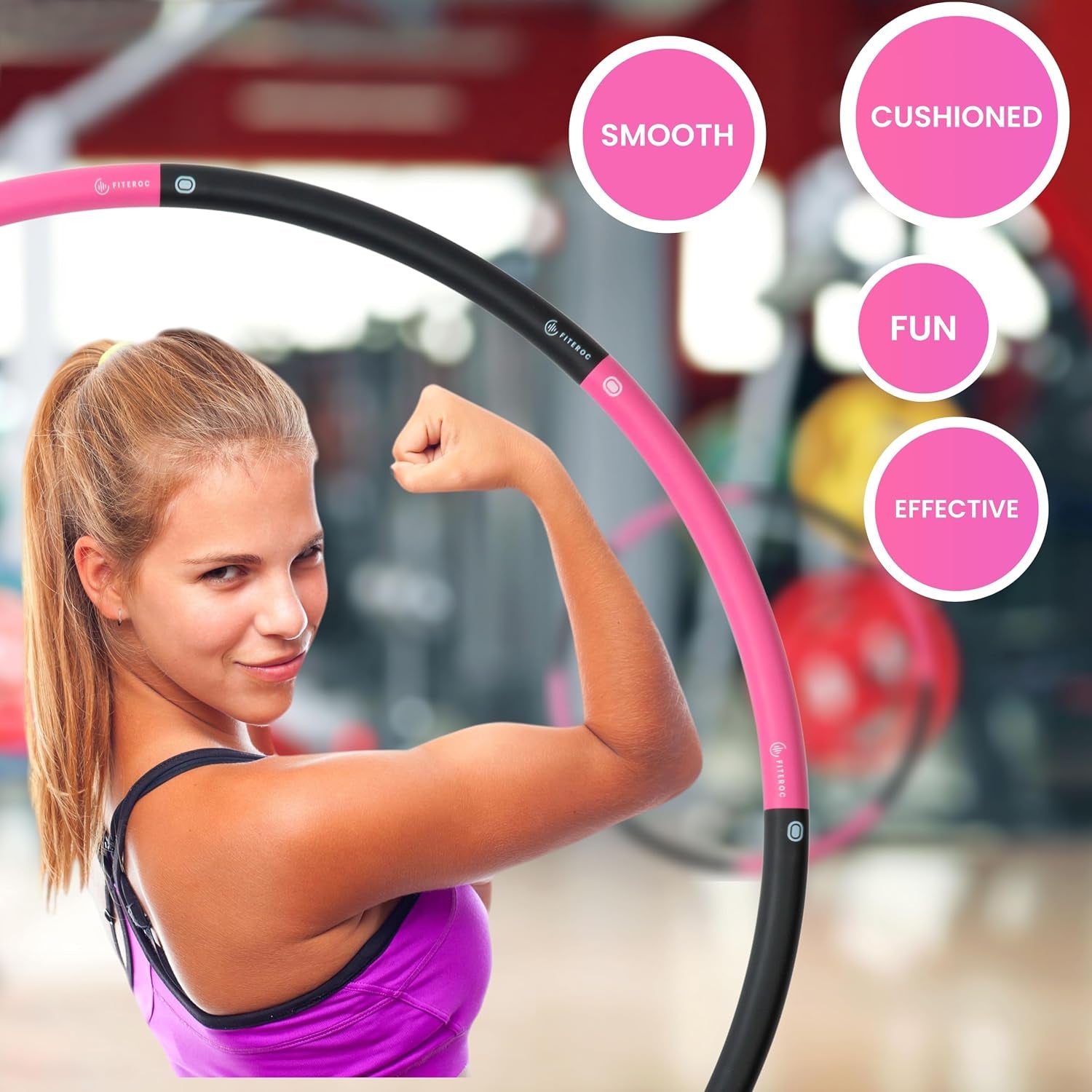 Weighted Fitness Hoop for Adults Beginners, 2lb