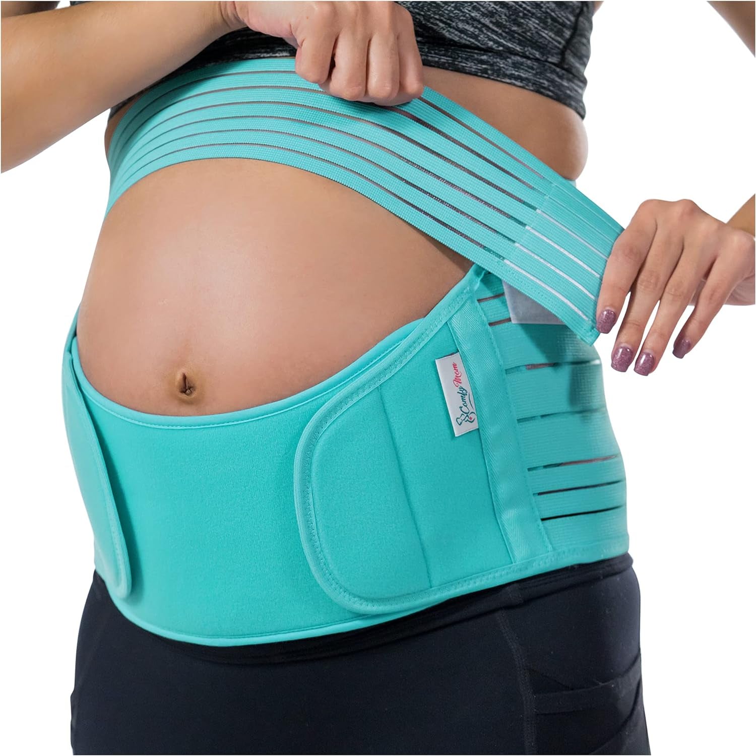 Pregnancy Belly Support Band, Dark Mint Color/Size XL