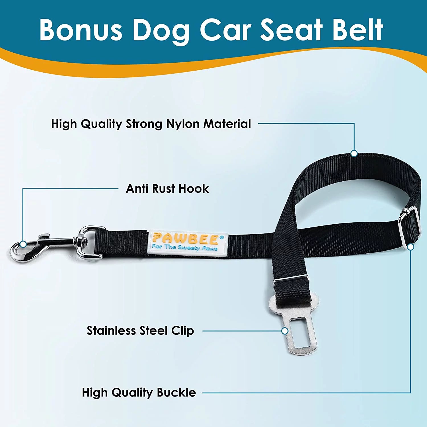 Dog Car Seat Cover, Waterproof & Nonslip Back Seat 