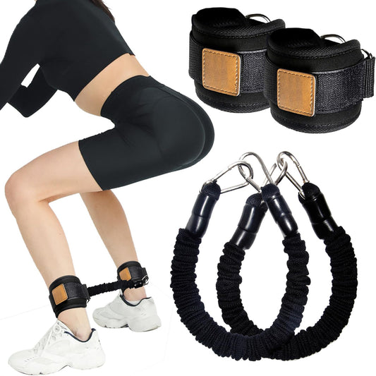 Ankle Resistance Bands with Cuffs Ankle Bands for Leg Booty Butt Lift Workout