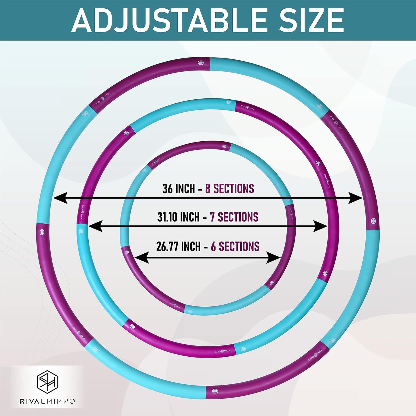Detachable and Adjustable Weighted Hula Hoop for Adult 
