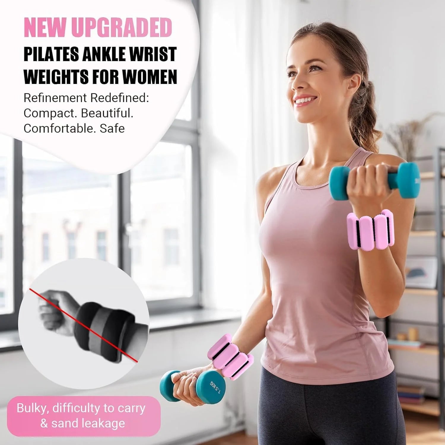 Pilates Wrist & Ankle Weights for Women