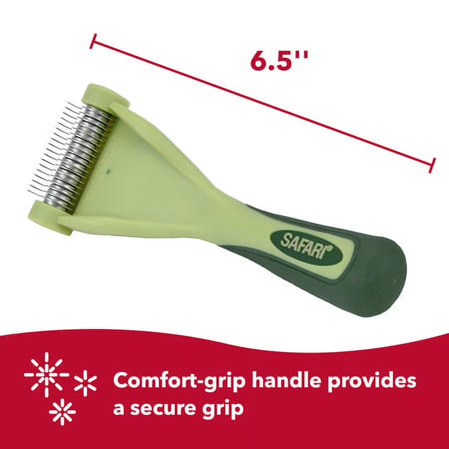 Safari Shed Magic Deshedding & Detangling Dog Brush - Small