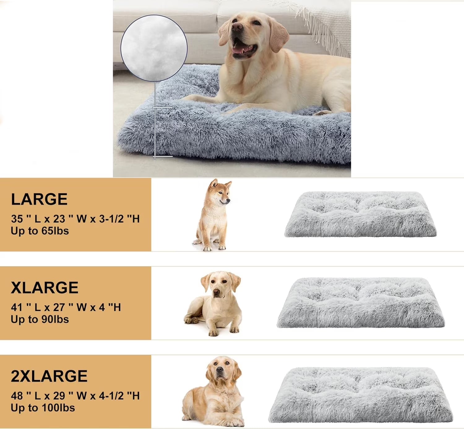 Large Dog Bed for Large and Medium Dogs 41 x 27 inch
