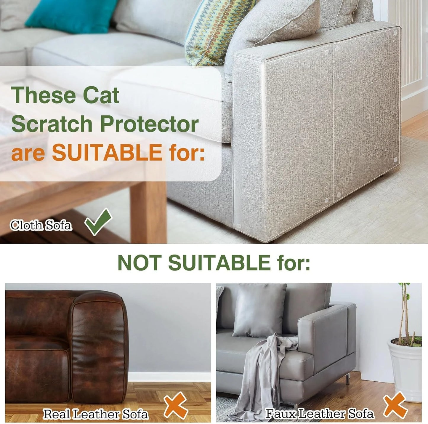 Cat Scratch Furniture Protector Tape, White