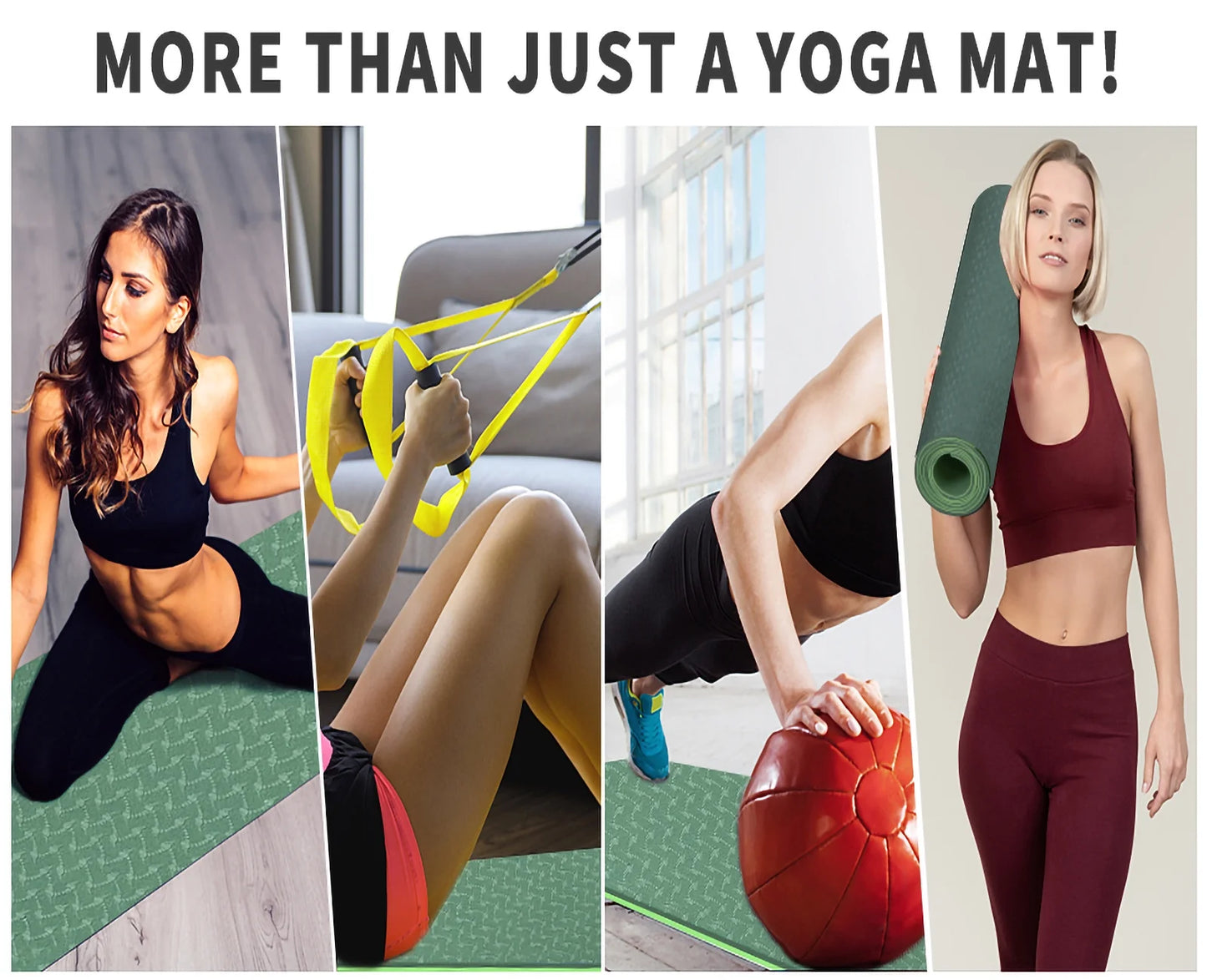 Eco-Friendly Yoga Mat for Exercise and Pilates for Men and Women