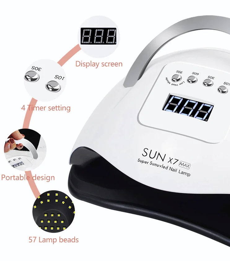 Nail Dryer LED Lamp UV Light Polish Gel Curing Machine Electric Manicure