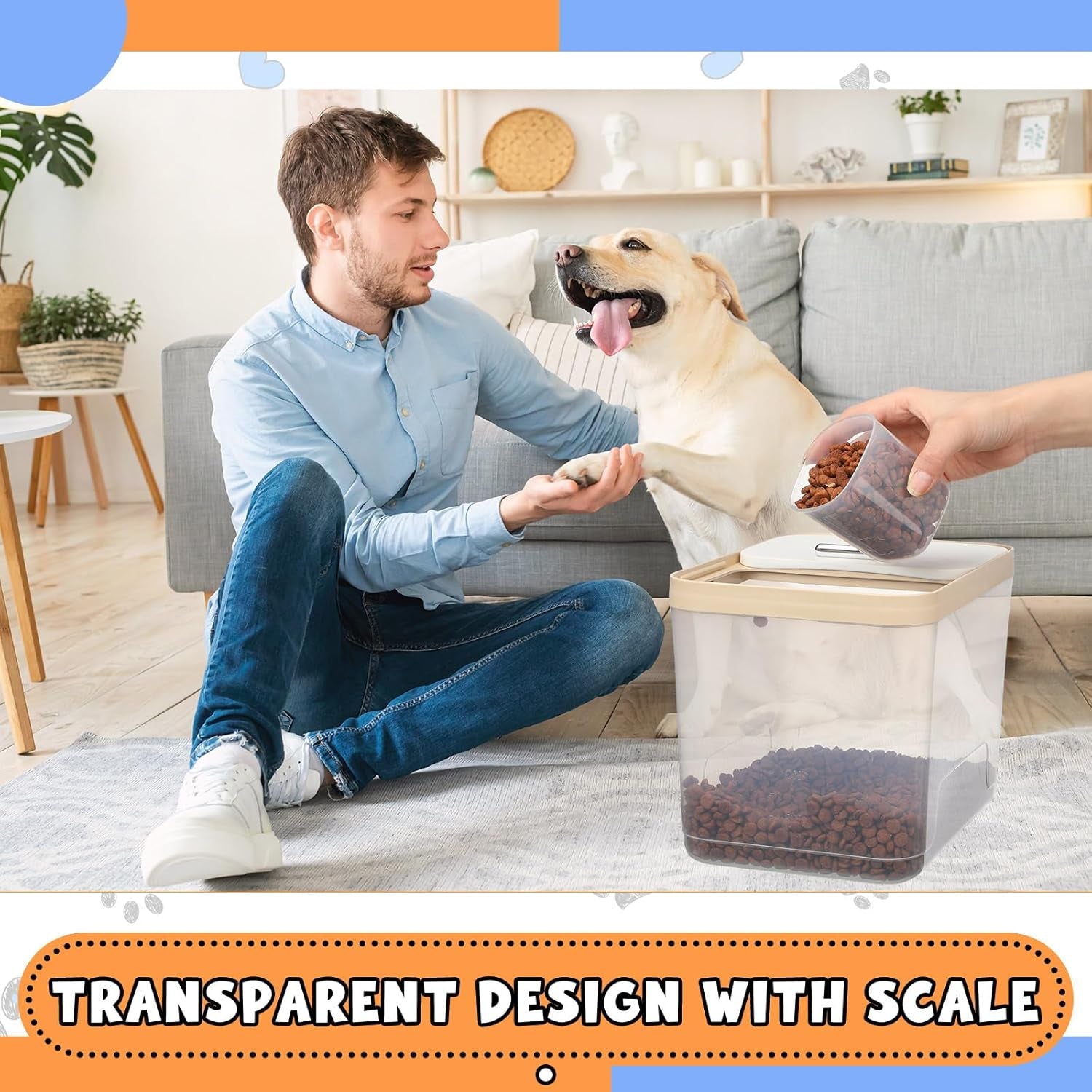 Teenyyou 2 Pack Airtight Dog Food Storage Container. 10 Lbs