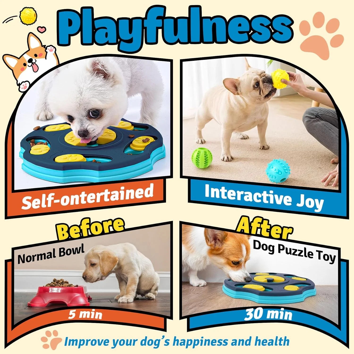 9 Pack Dog Puzzle Toy Set