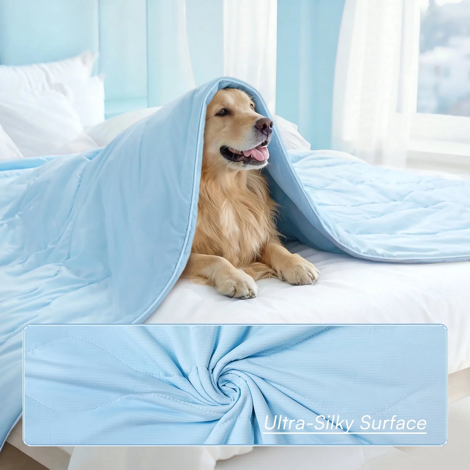 Premium Cooling Dog Blanket Washable Q-MAX>0.5 Small - Medium - Large 