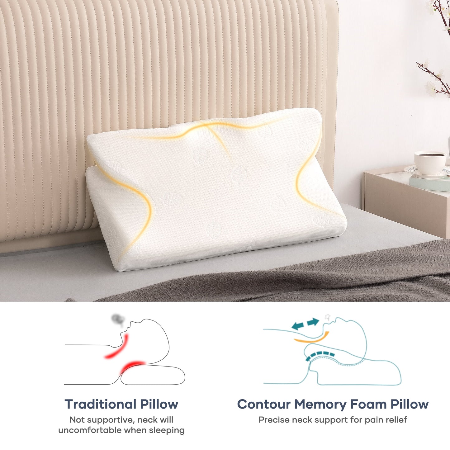 Cervical Pillow Memory Foam Orthopedic 