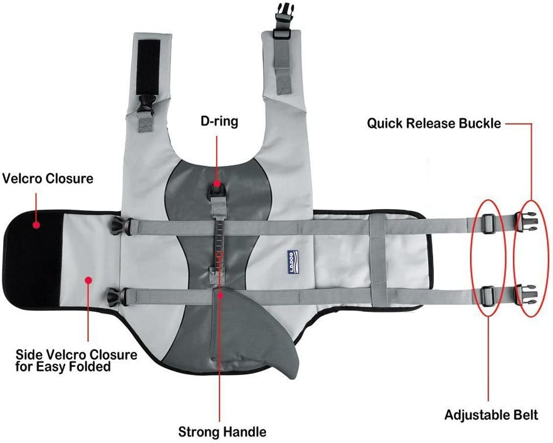 Adjustable Dog Life Jacket for Swimming 