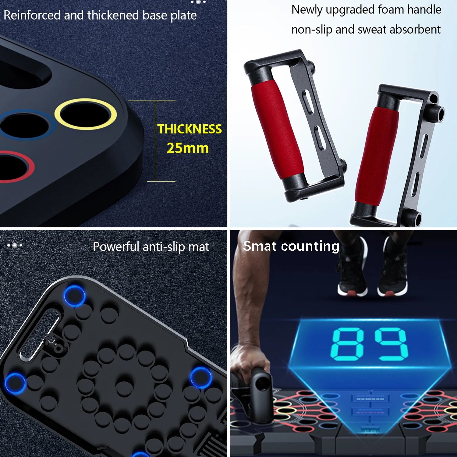 Professional Push Up Board, 60-in-1 Multi-Functional Push Up Bar