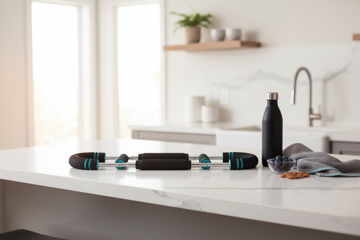 Arm strengthener on home counter