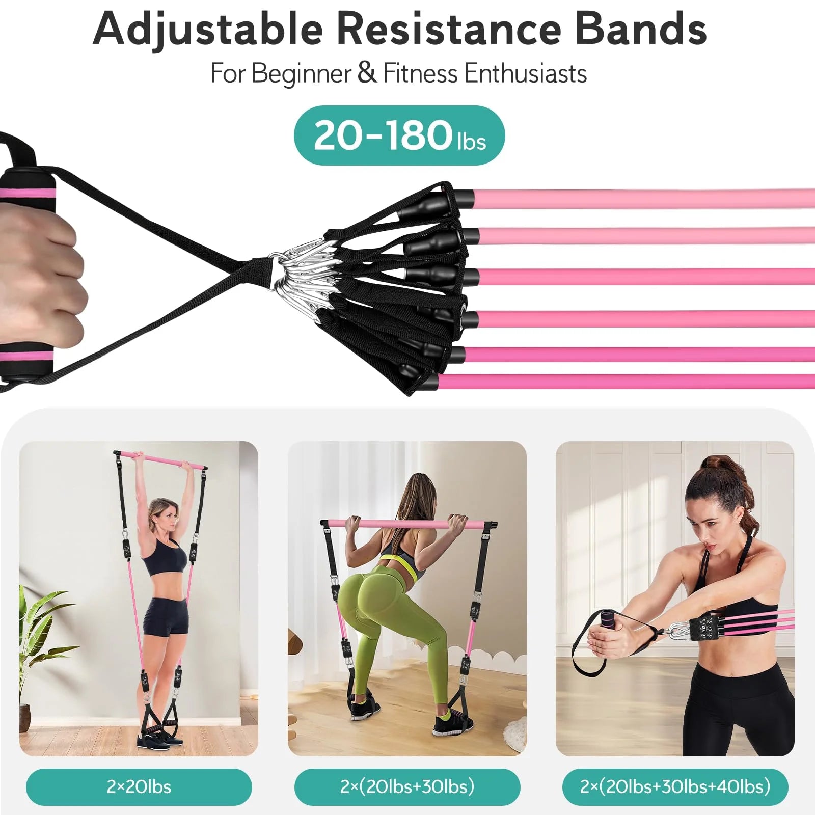 Pilates Bar Kit with Resistance Bands