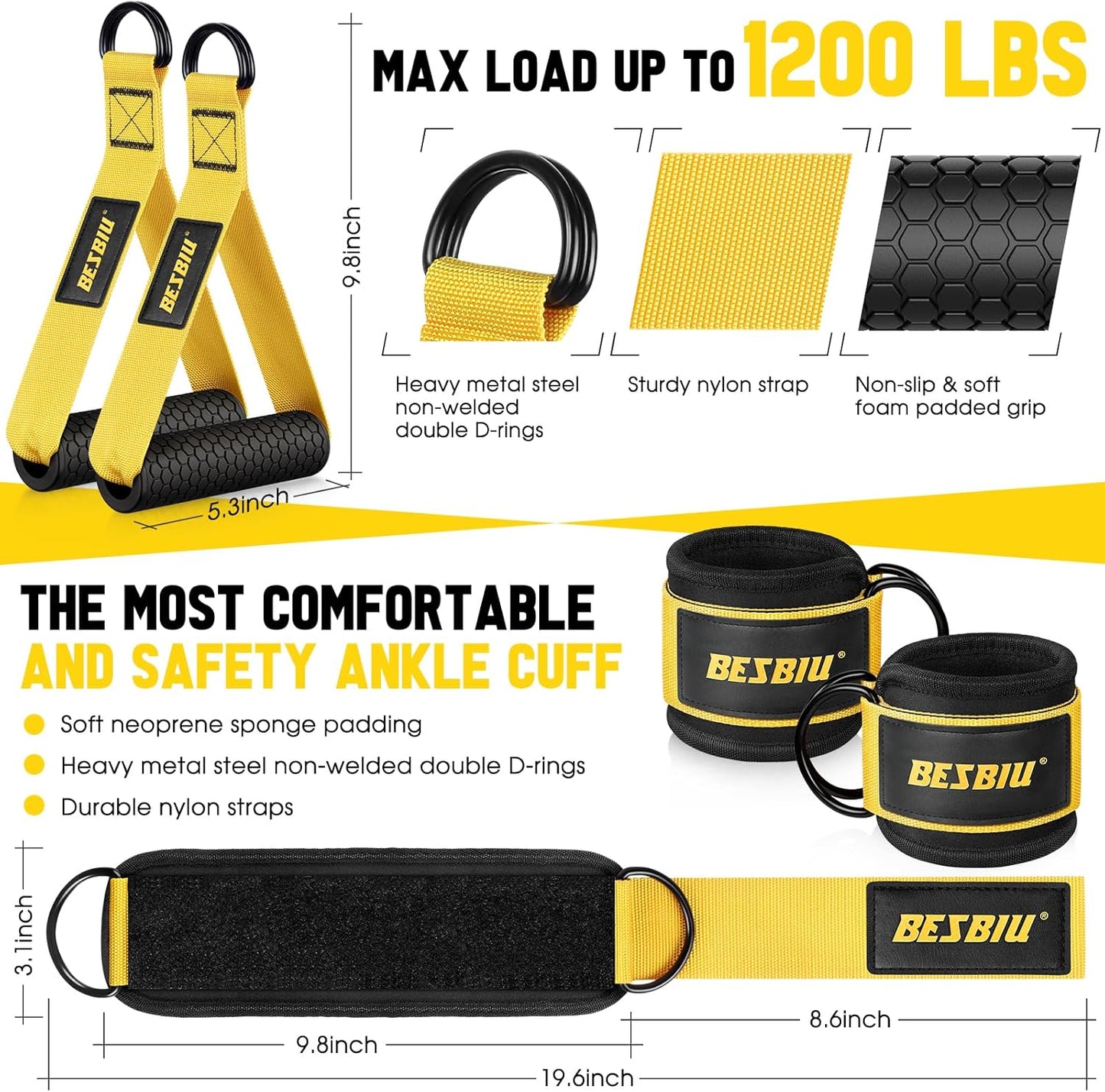 Heavy Resistance Bands for Working Out, 300lbs