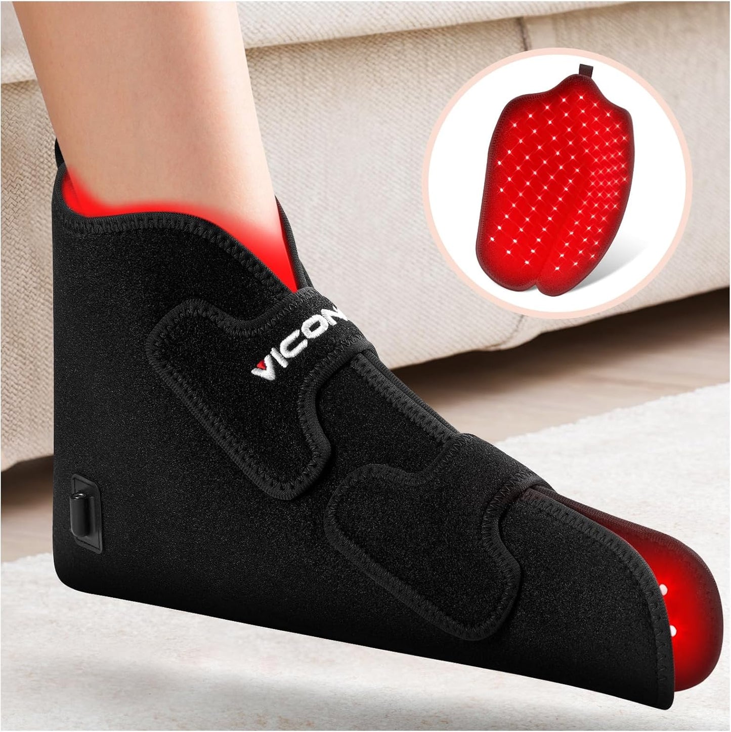 Viconor Red and Near Infrared Light Therapy Boots for Foot Relief
