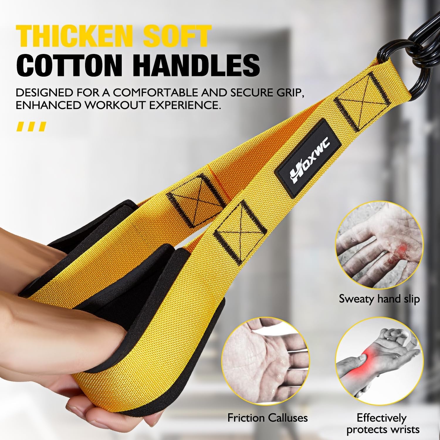 HOXWC Resistance Bands with Handles and Door Anchor for Comprehensive Home Gym Workouts 